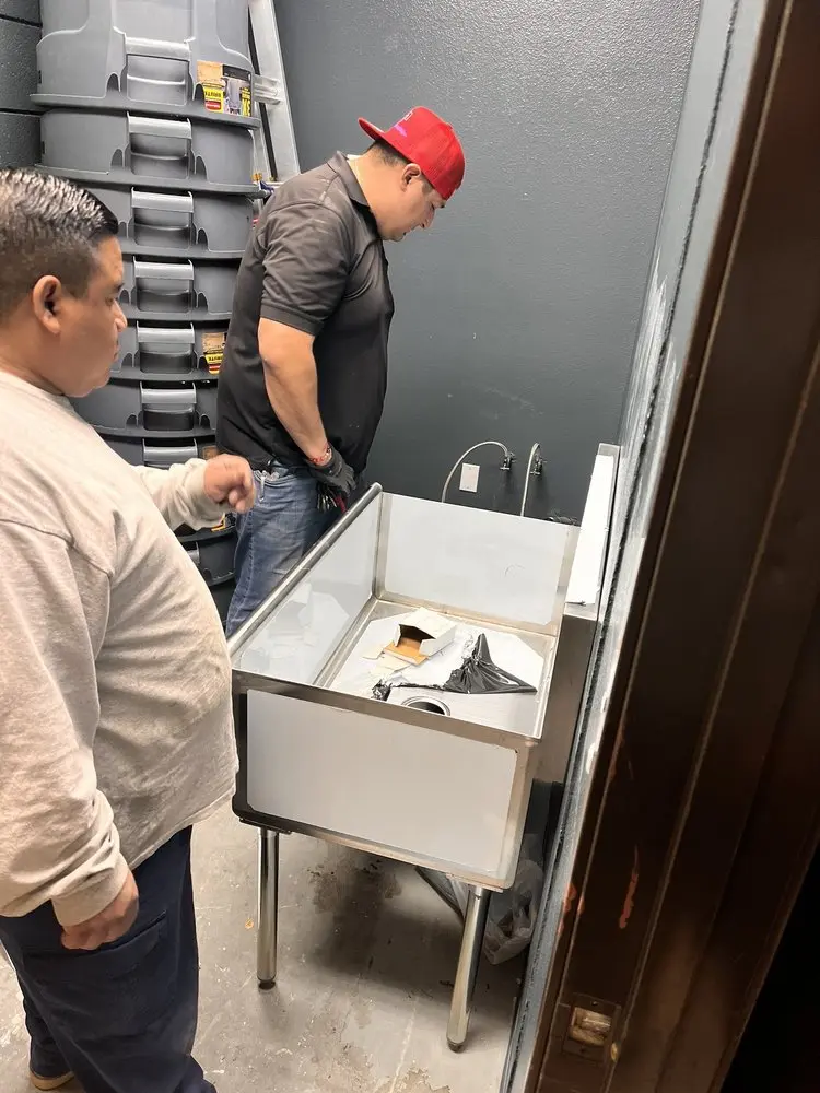 Commercial plumbing and sink installation in Austin